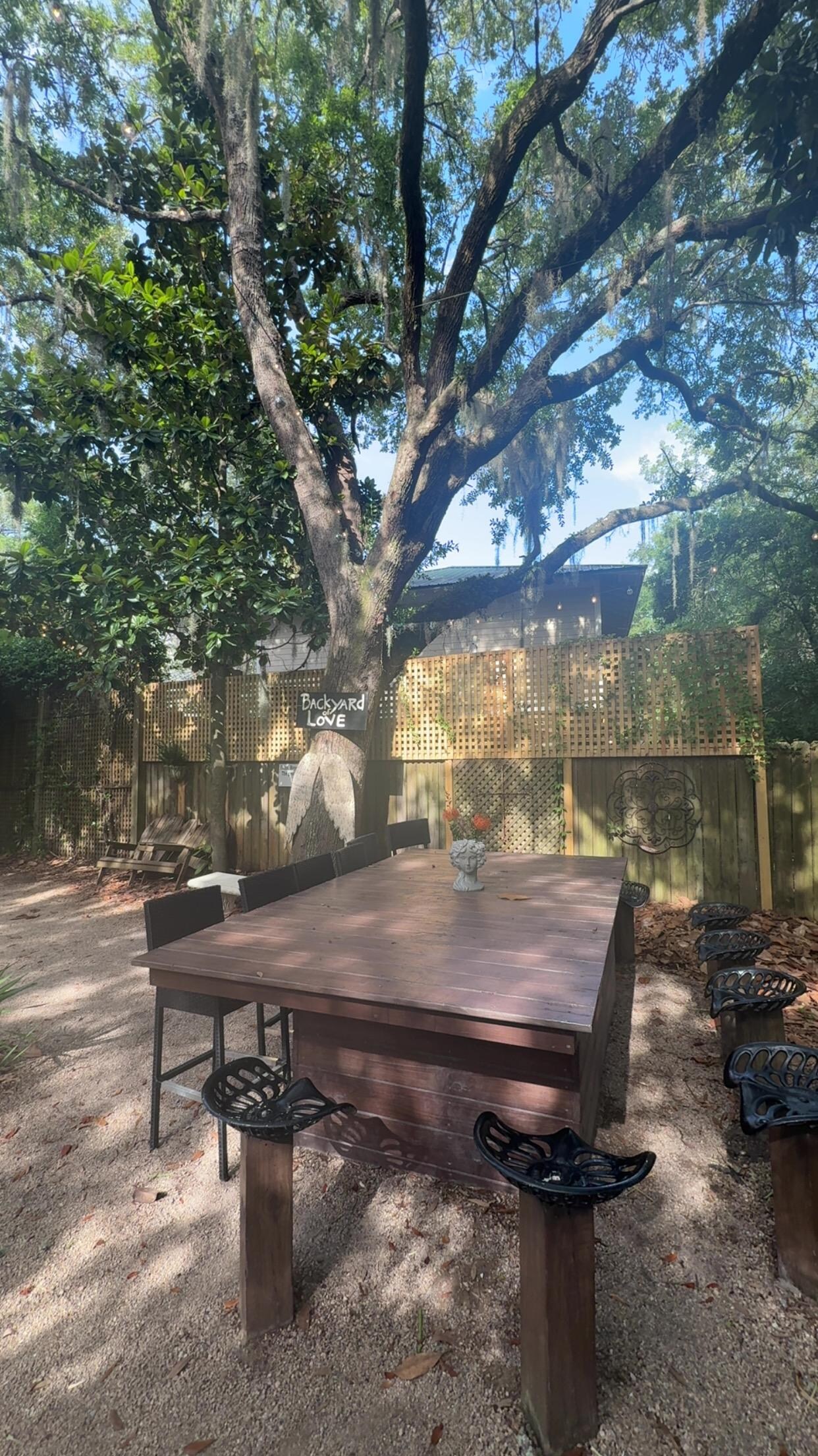 Backyard view. 