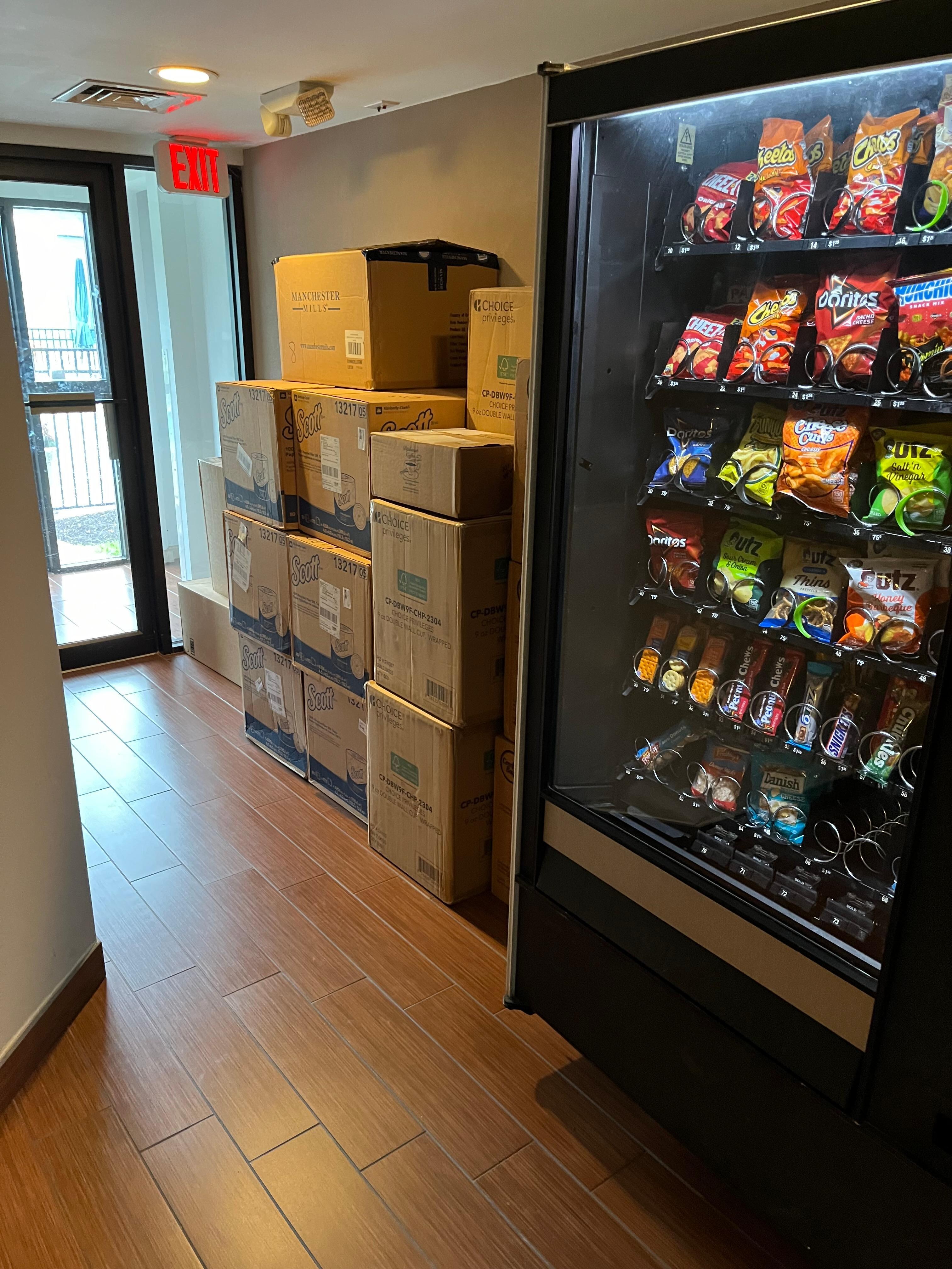 Storage in the hallways/egress routes. 