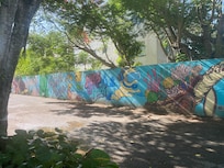 Picture of street in plaza across the street from hotel