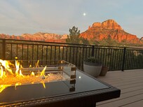 Enjoyed the gas fire table while watching moonrise by Elephant Rick