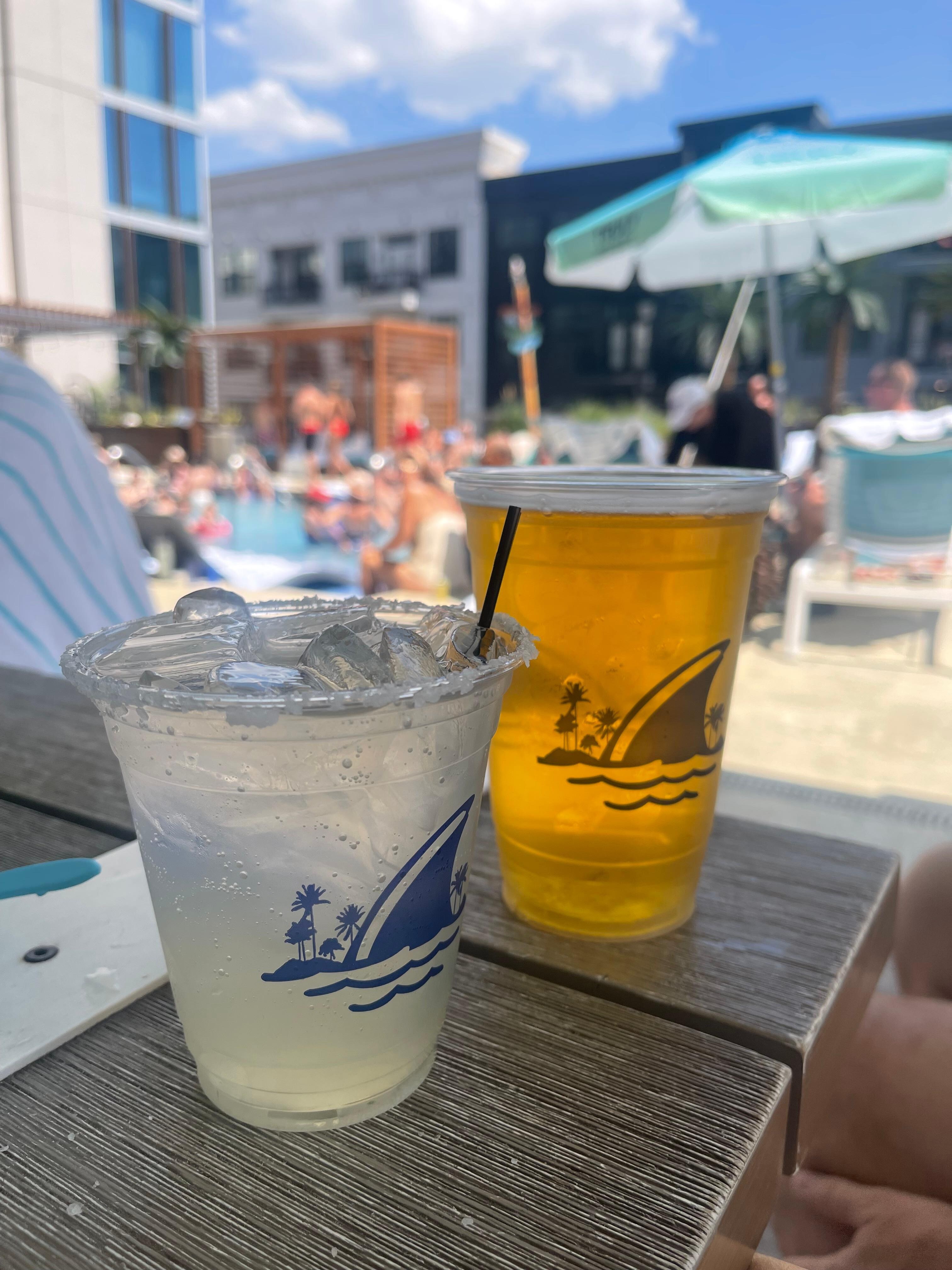 Drinks at the pool