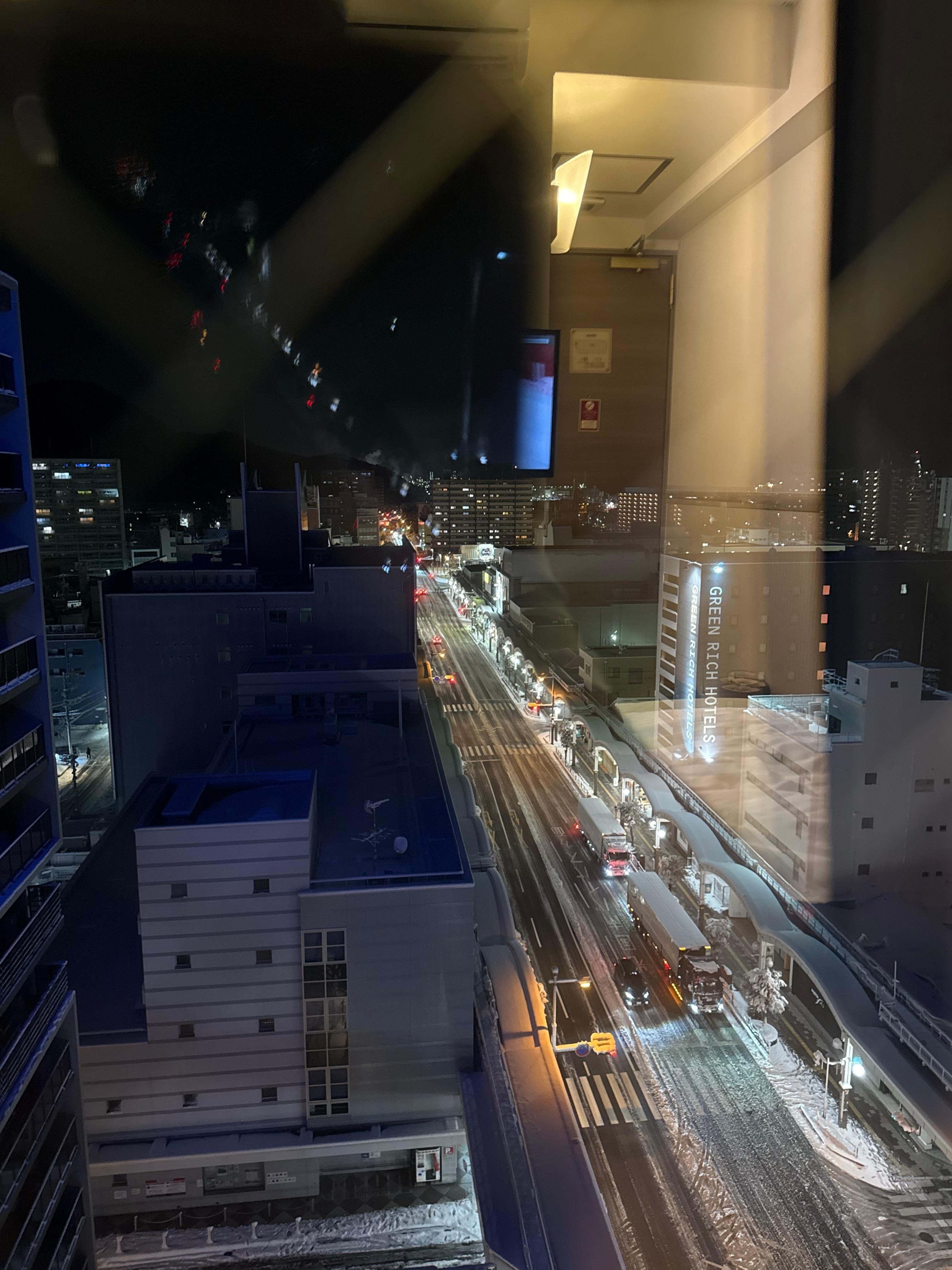 Lovely night time view from my room window. 