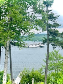Katahdin Cruise passing by the front of house.