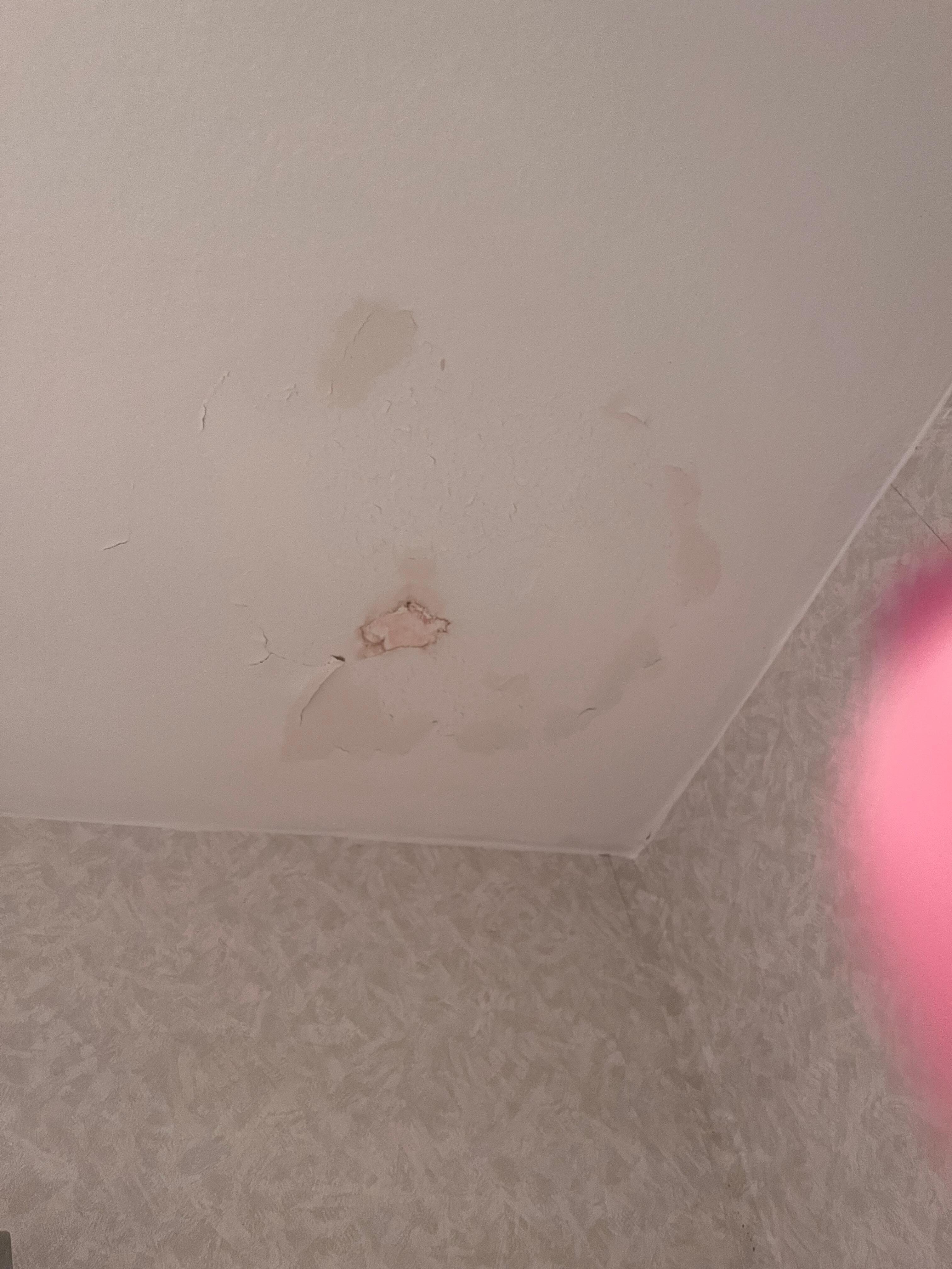 leak stain in bathroom