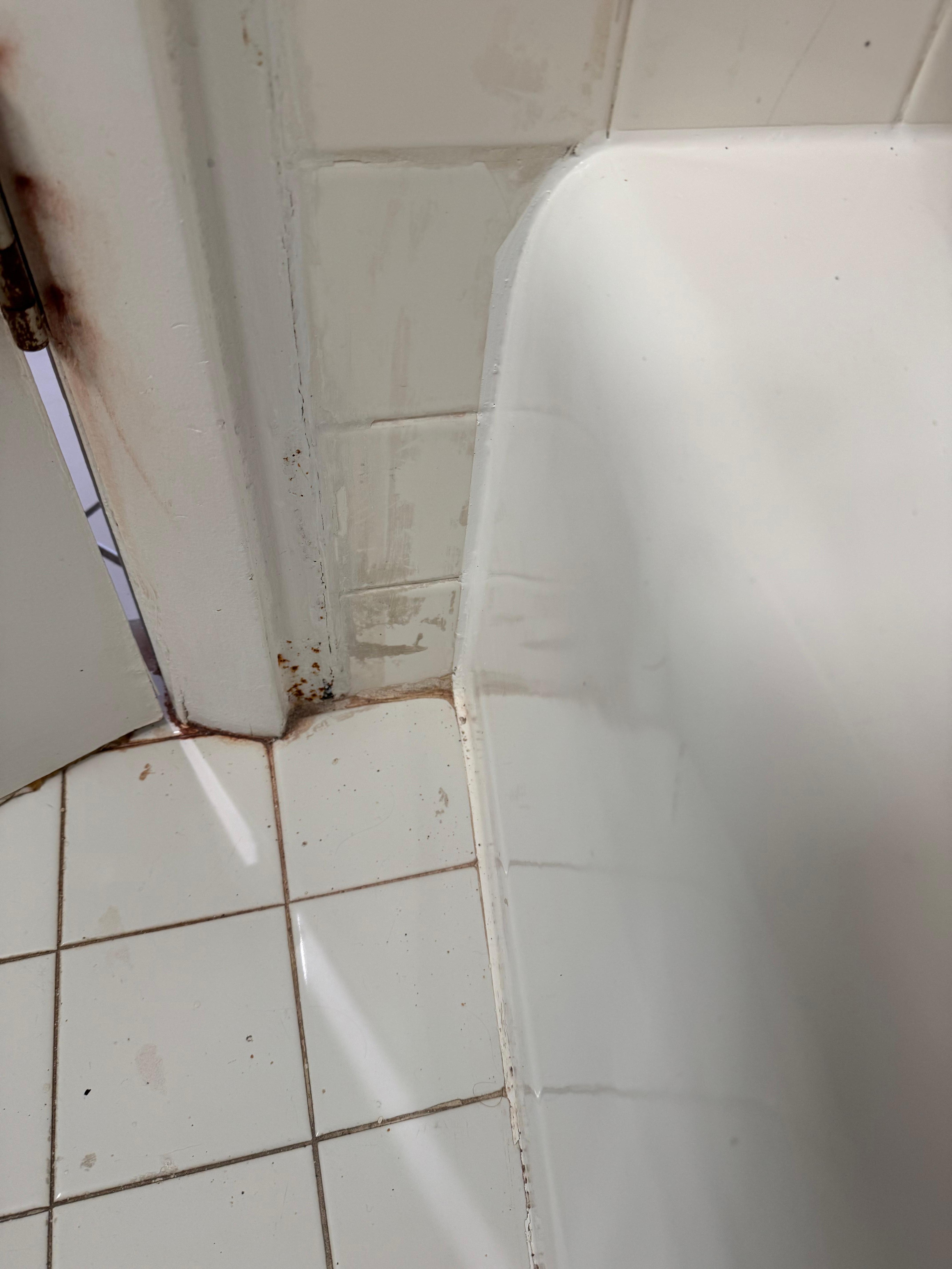 Nasty floor in the bathroom