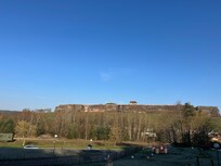 Blick vom Balkon direkt auf die Zitadelle