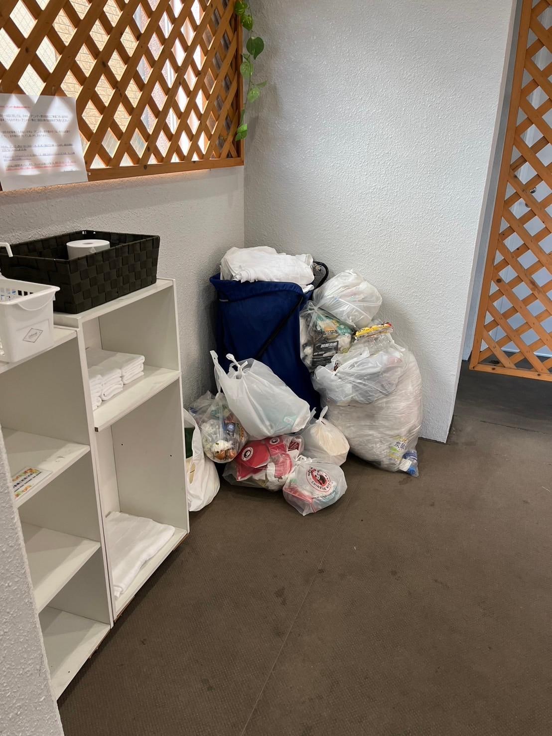 一階のタオル置き場