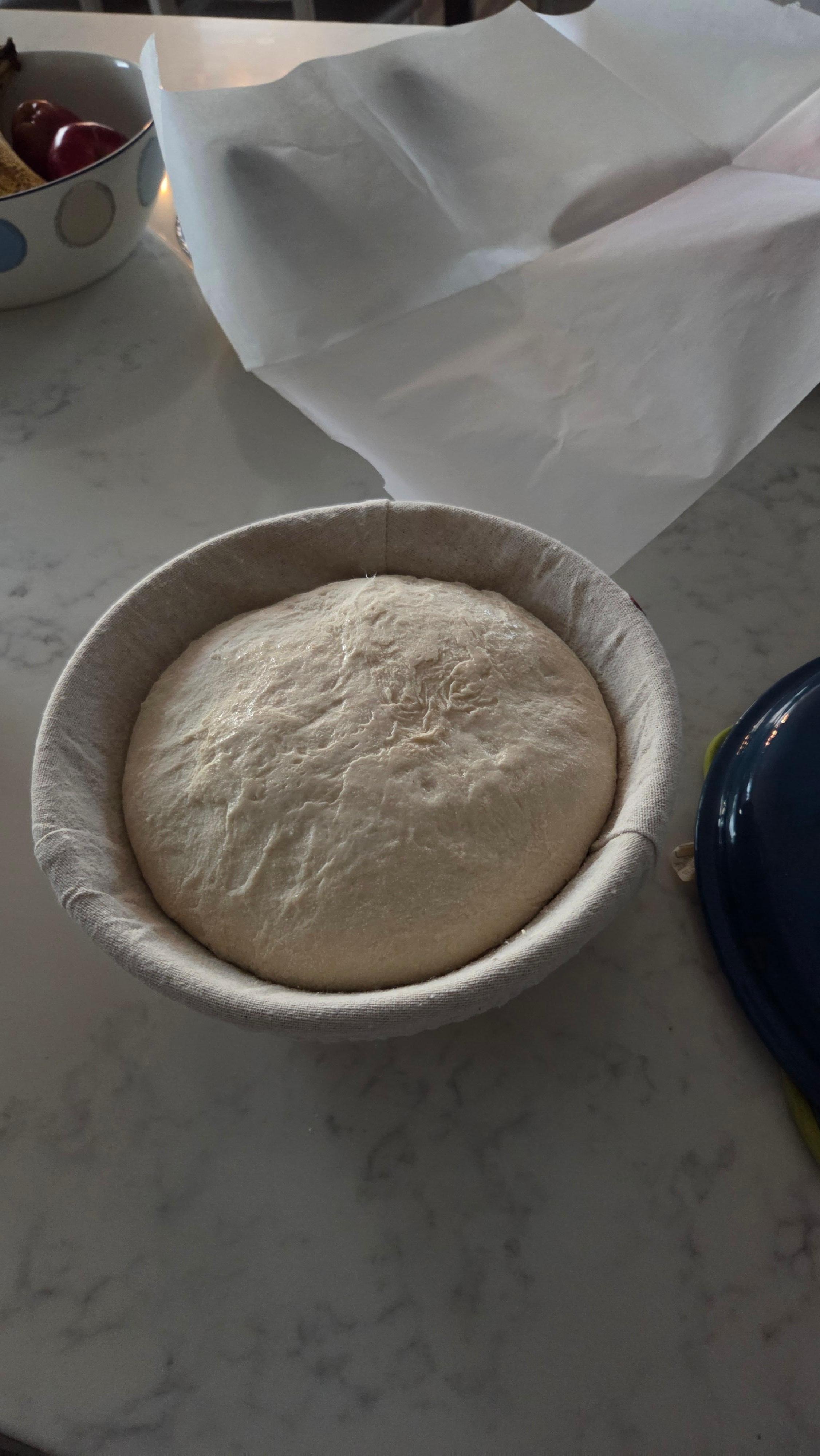 The mak I makings of sourdough bread. 