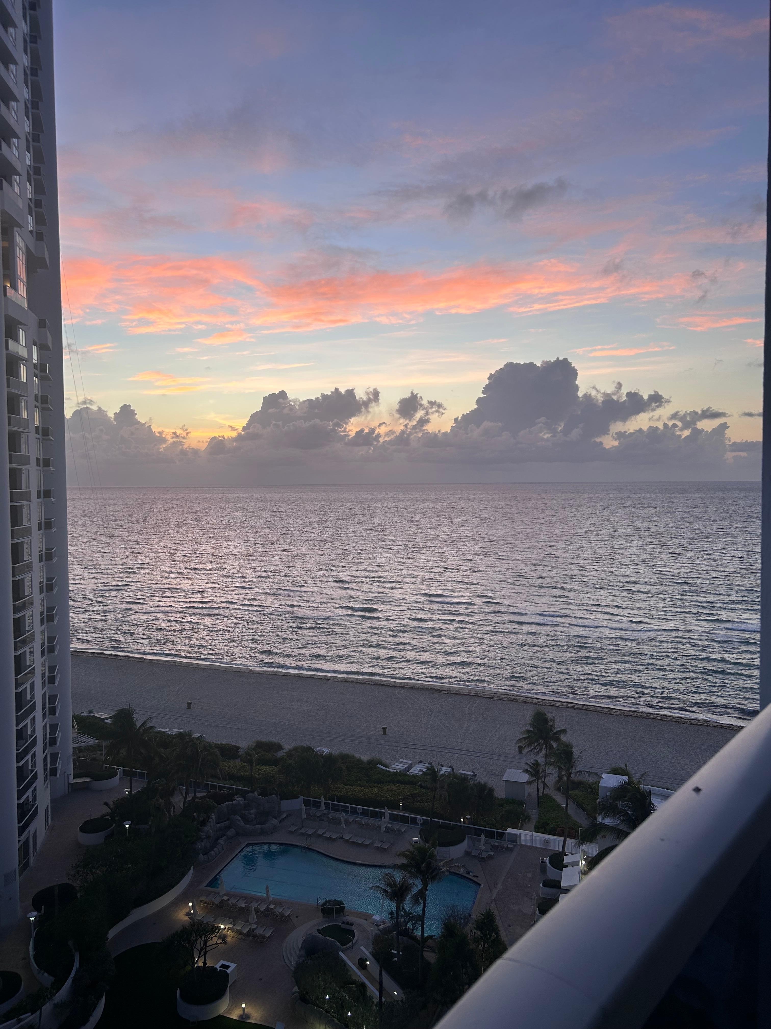 Sunrise view from room