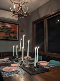 The dining area