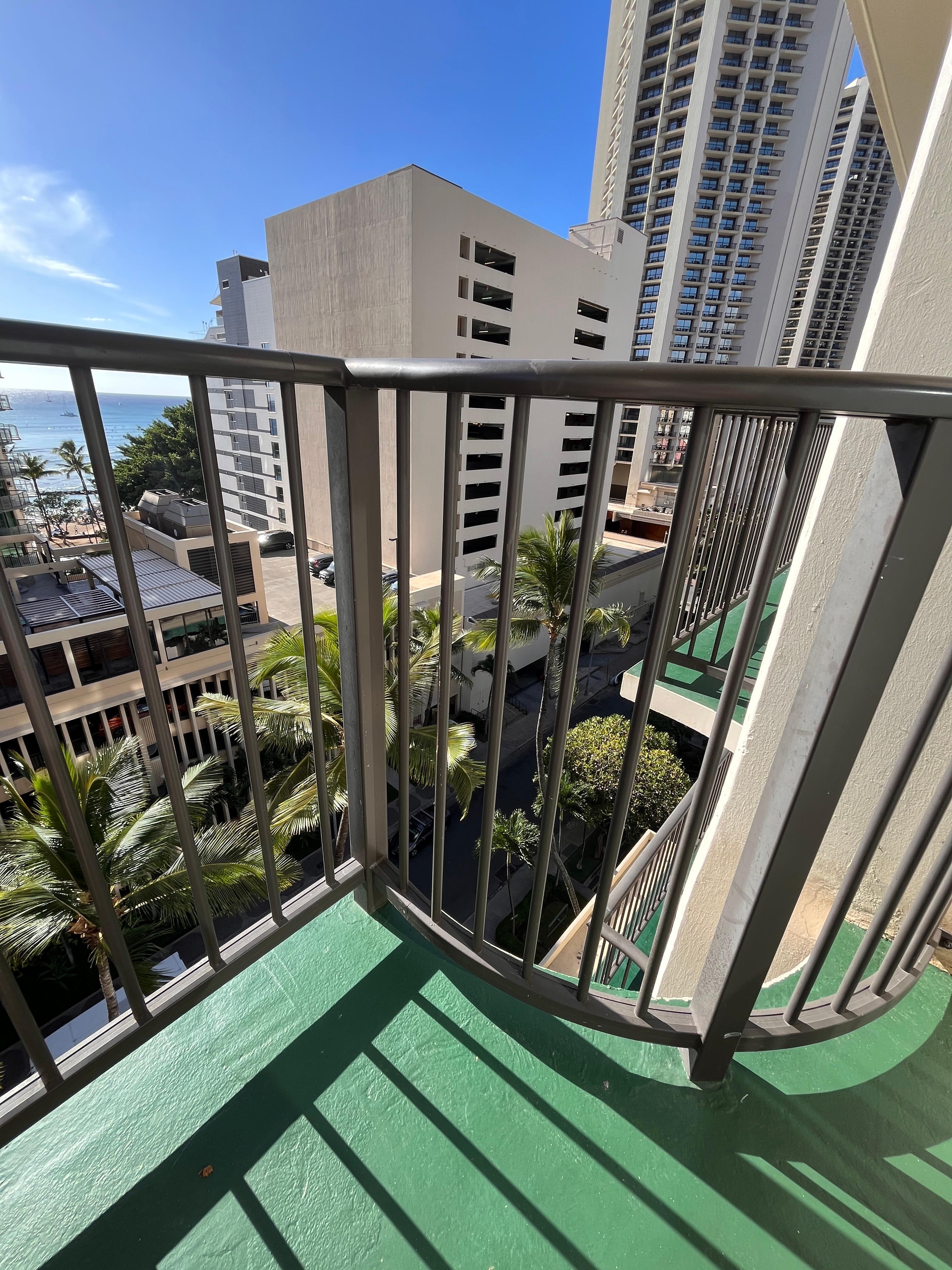 View from partial ocean view room