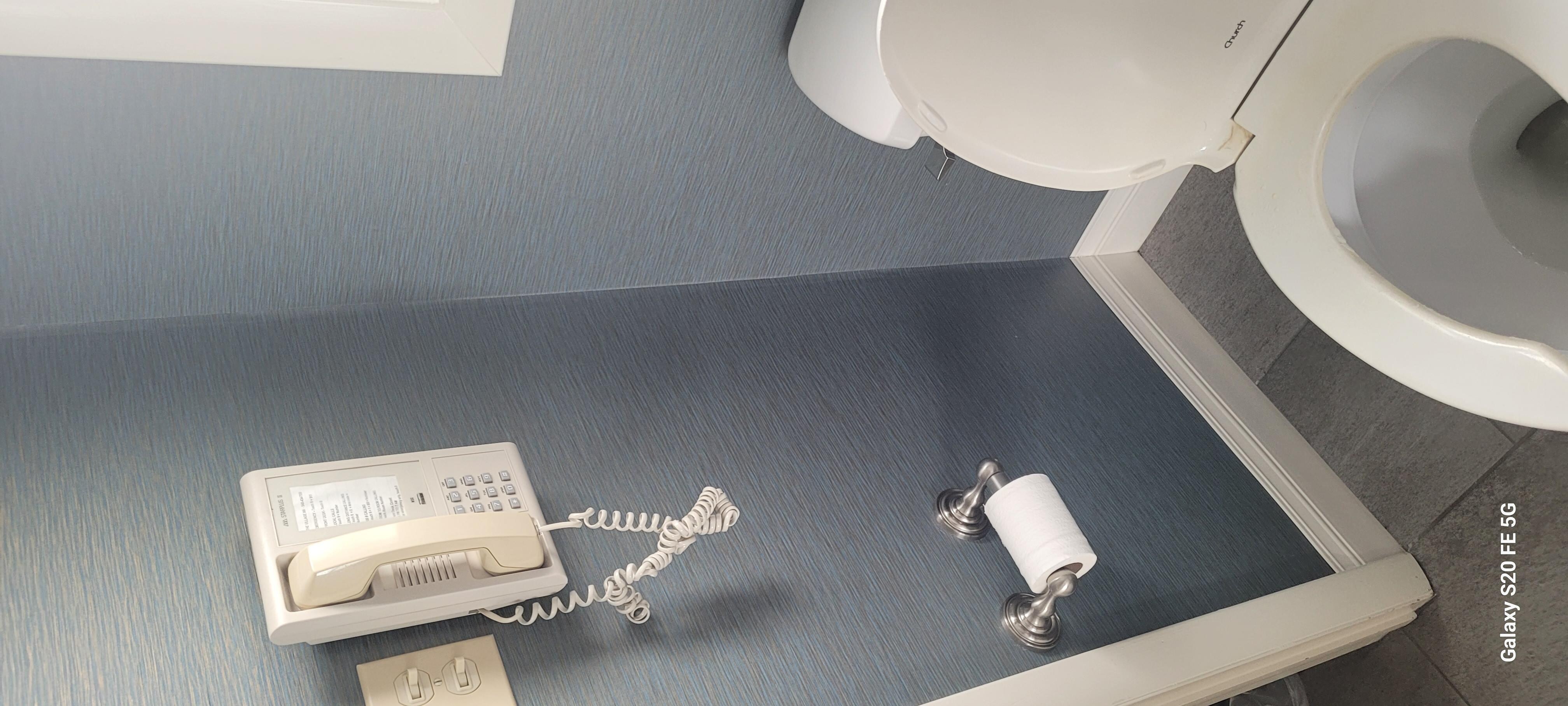 This room had phone in the bathroom 
