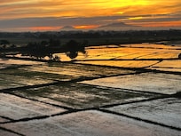 The view from our balcony at sunrise