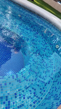 Inside the private pool