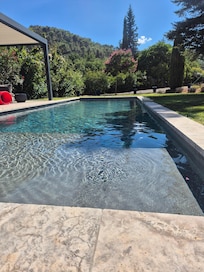 The pool is very stylish