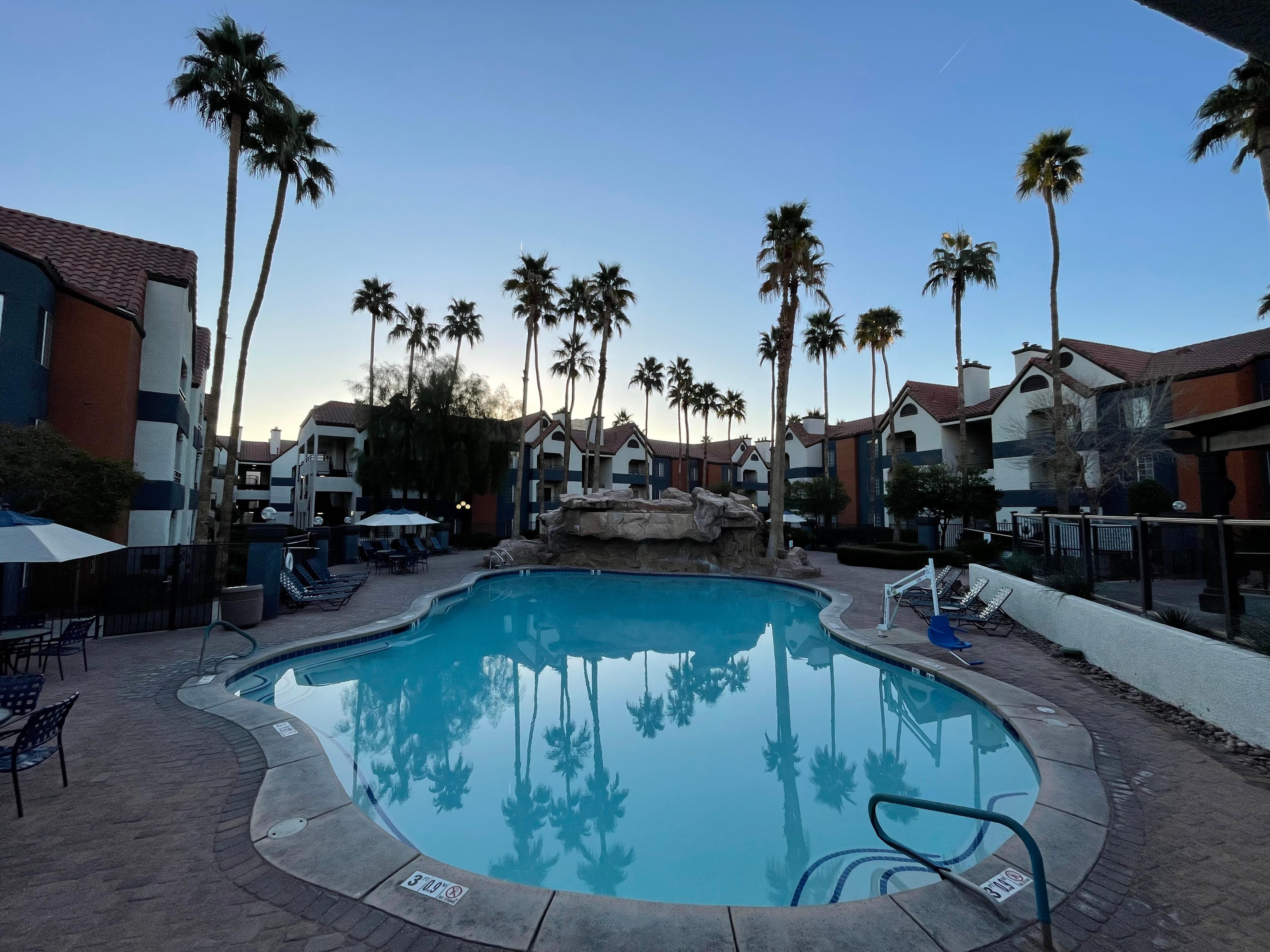 Resort pool, well maintained. 