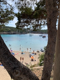 View of the beach from across the other side.