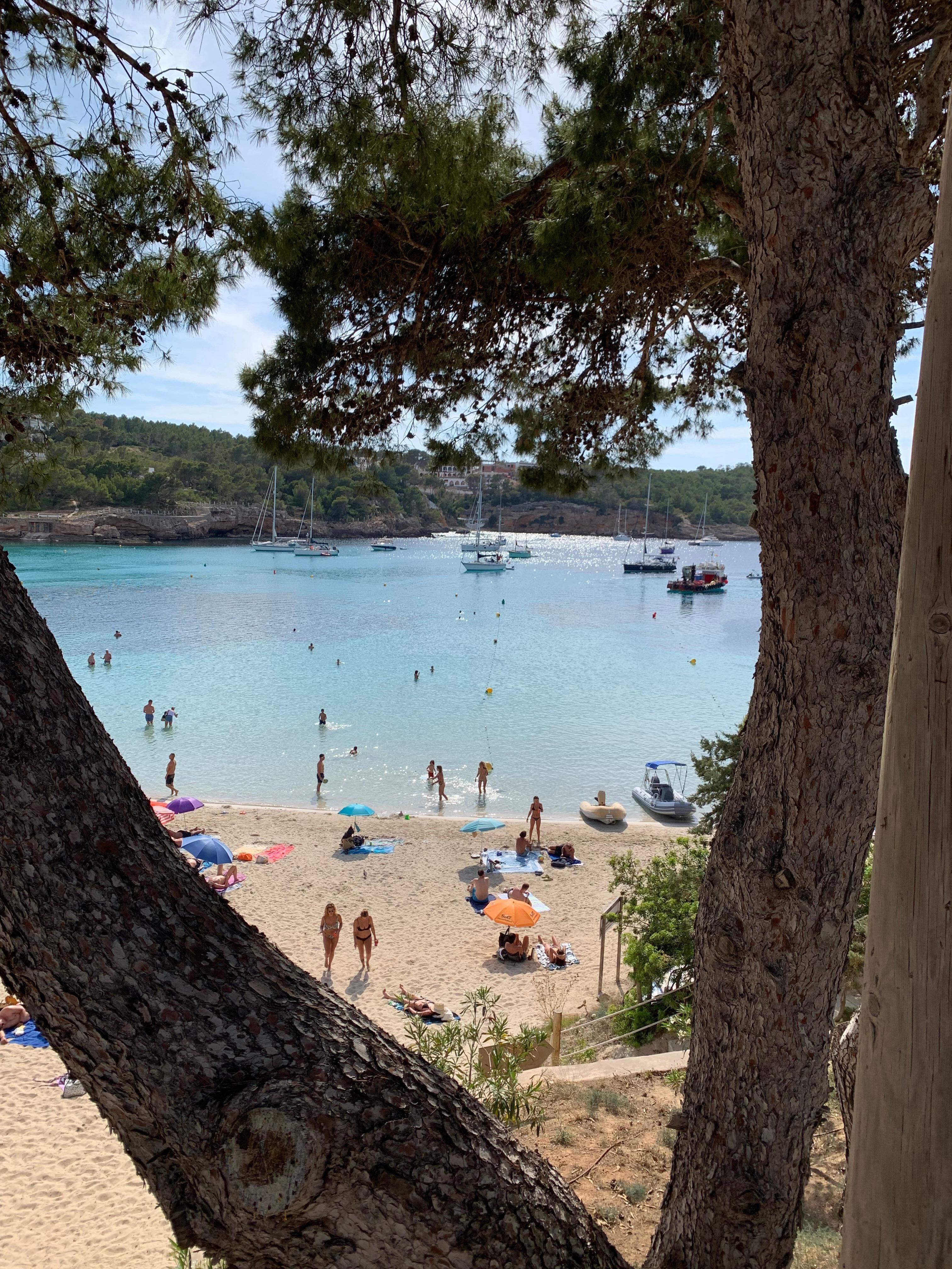 View of the beach from across the other side.