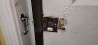The locks on bathroom doors