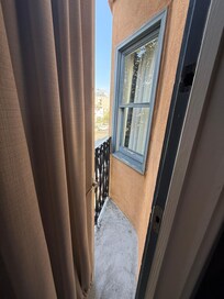 This was the “balcony” for the suite we paid for.