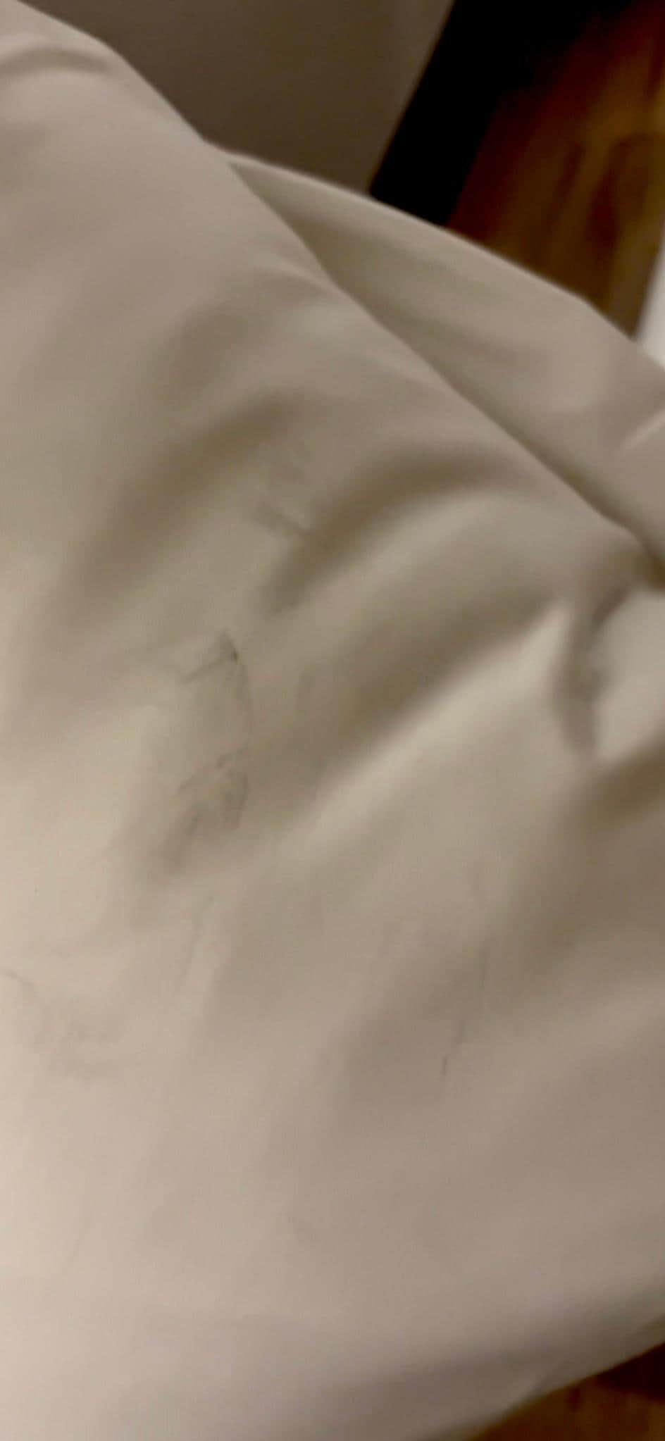 Stain on pillow