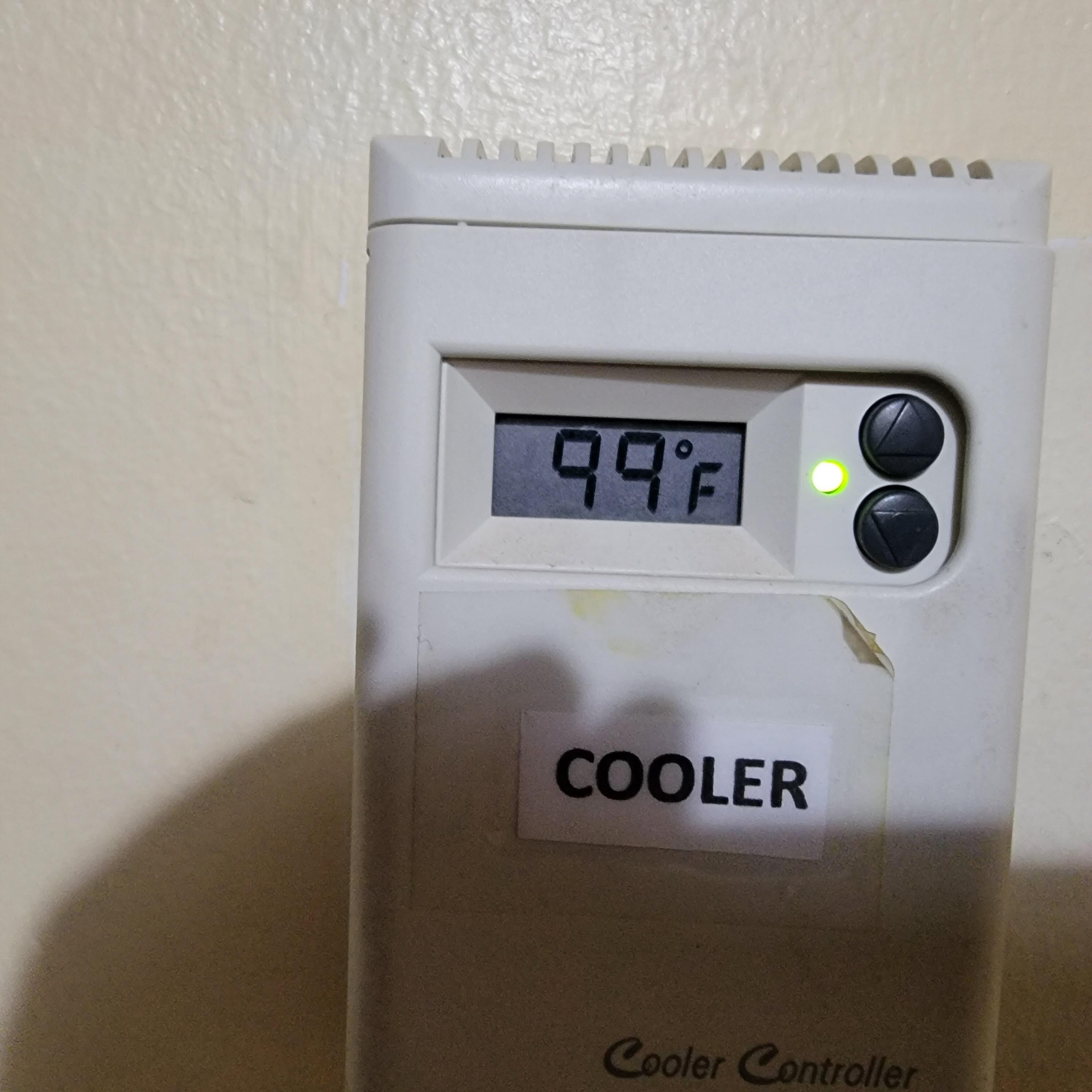 This was the temperature in the room about 30 min AFTER I figured out how to get the A/C to run.