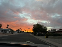 Beautiful sunsets on walks around the neighborhood