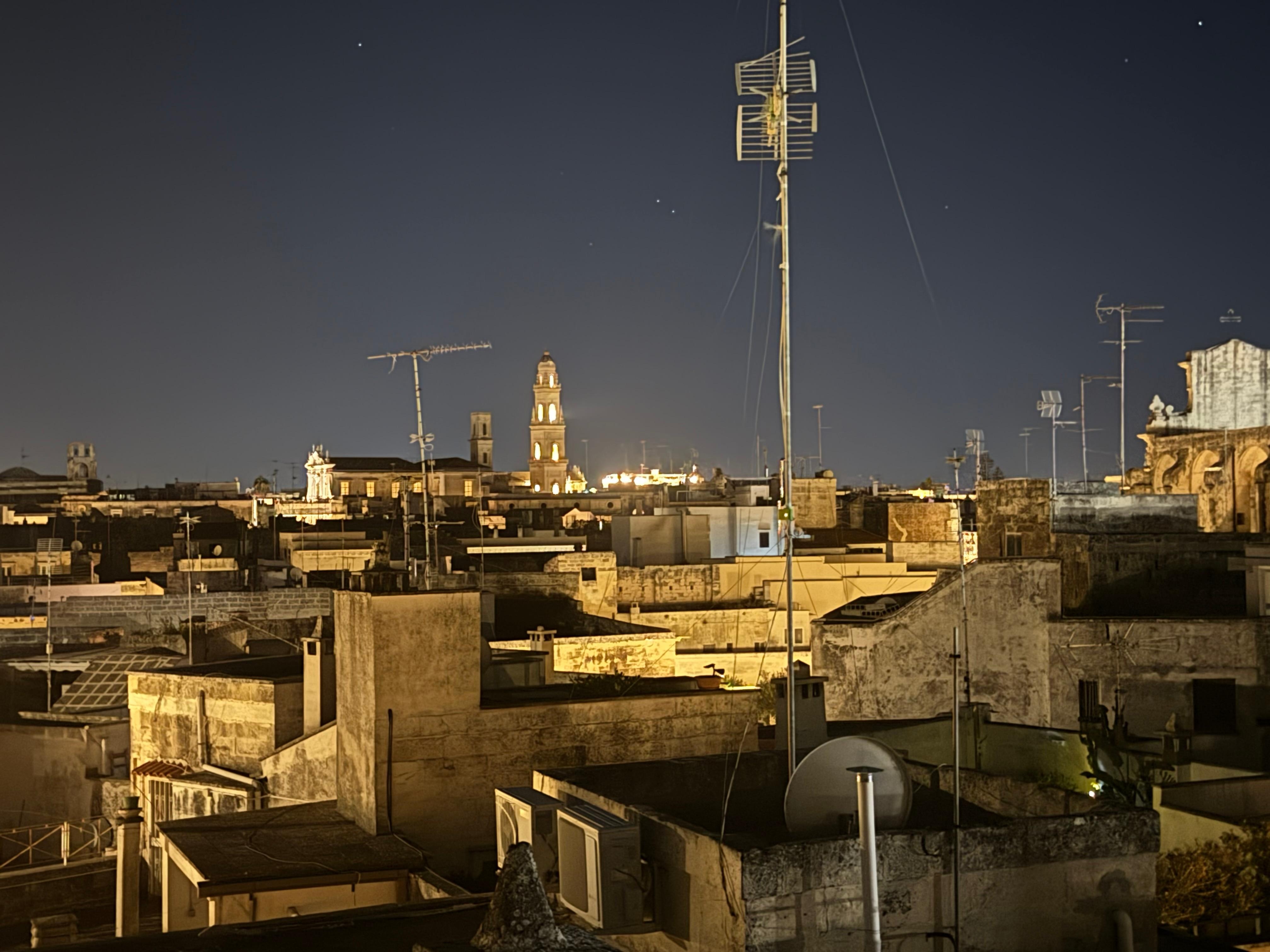 Nighttime view from balcony