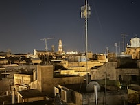 Nighttime view from balcony