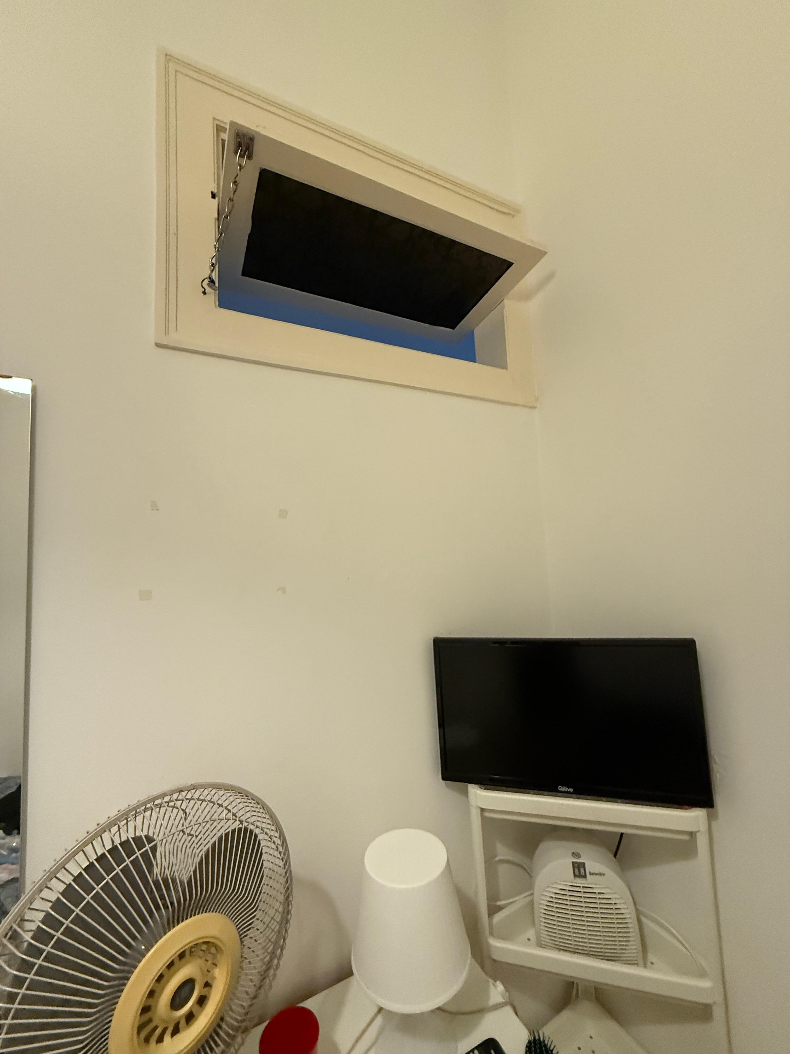 The small window in the room