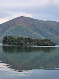 A view taken fom the dock of the house.