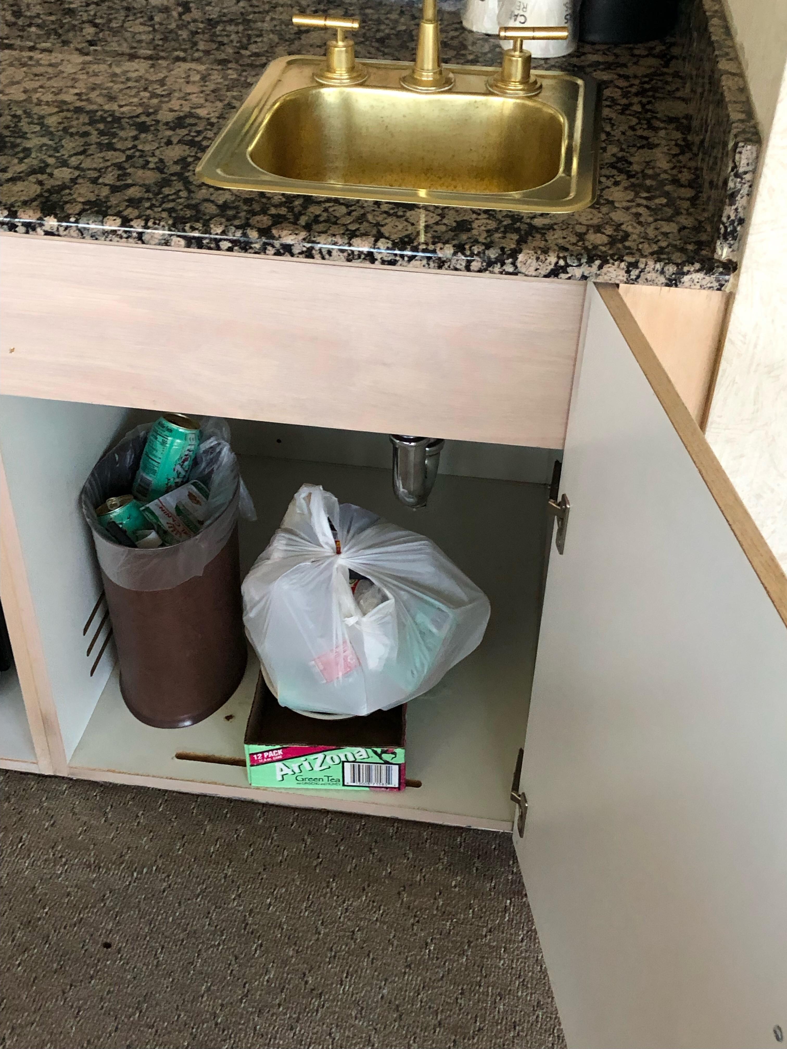 Trash left from previous guest