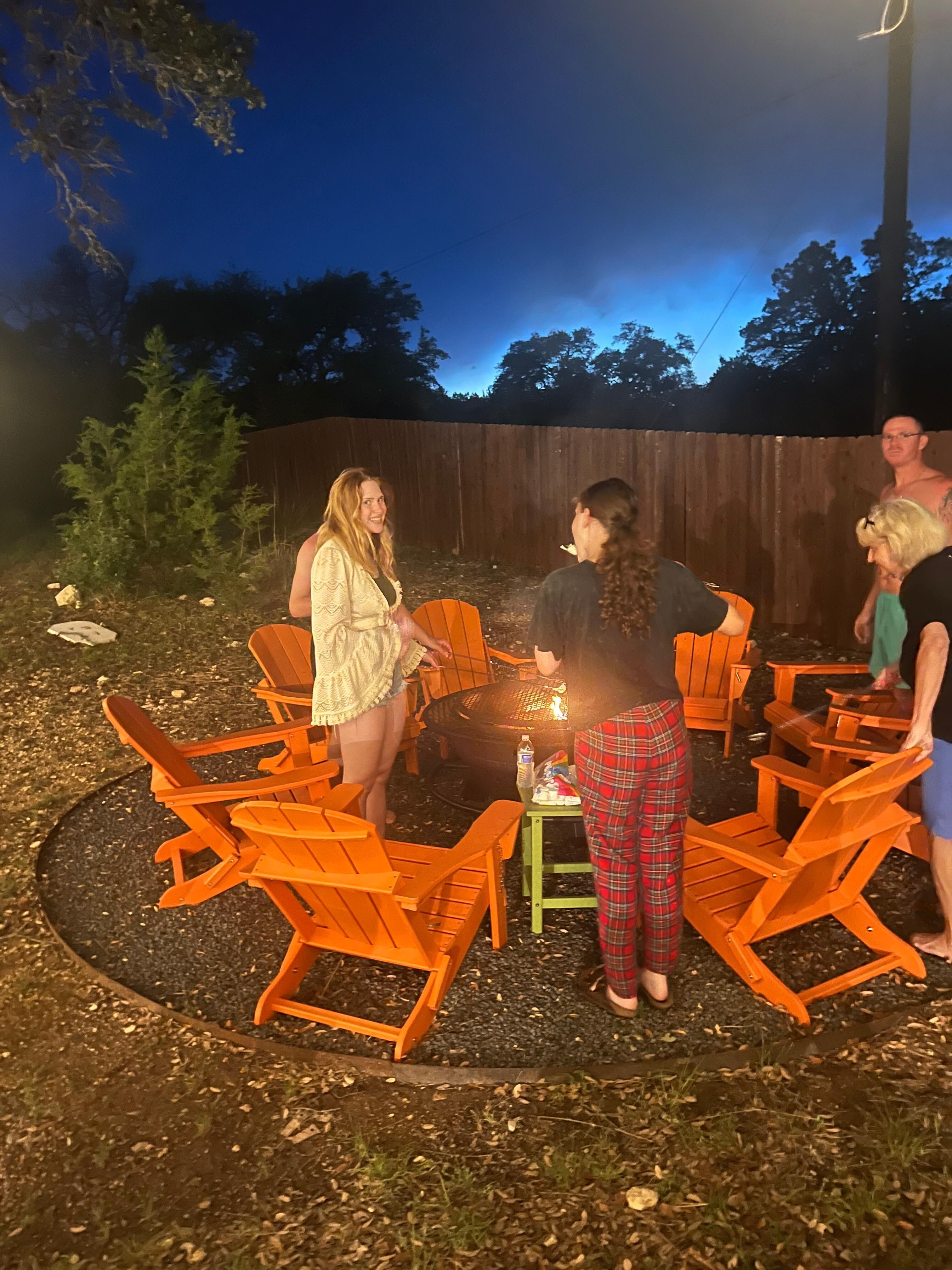 S’mores by the fire pit