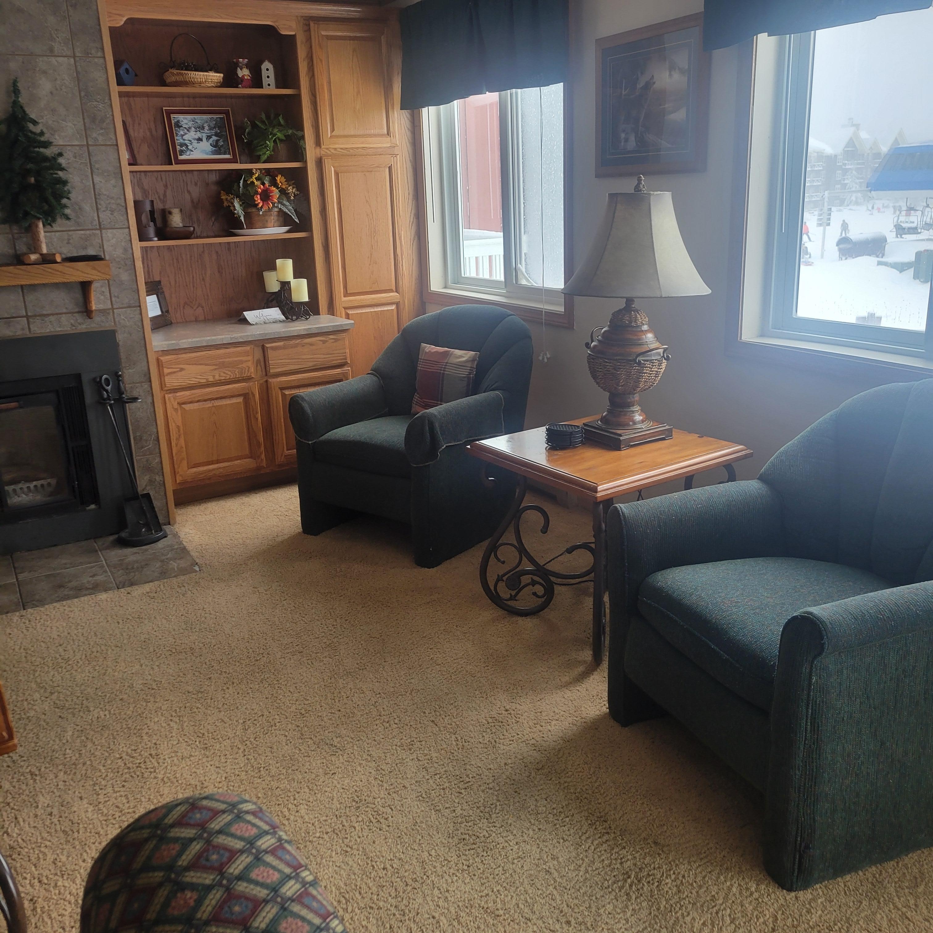 Comfortable chairs while spending time with family.