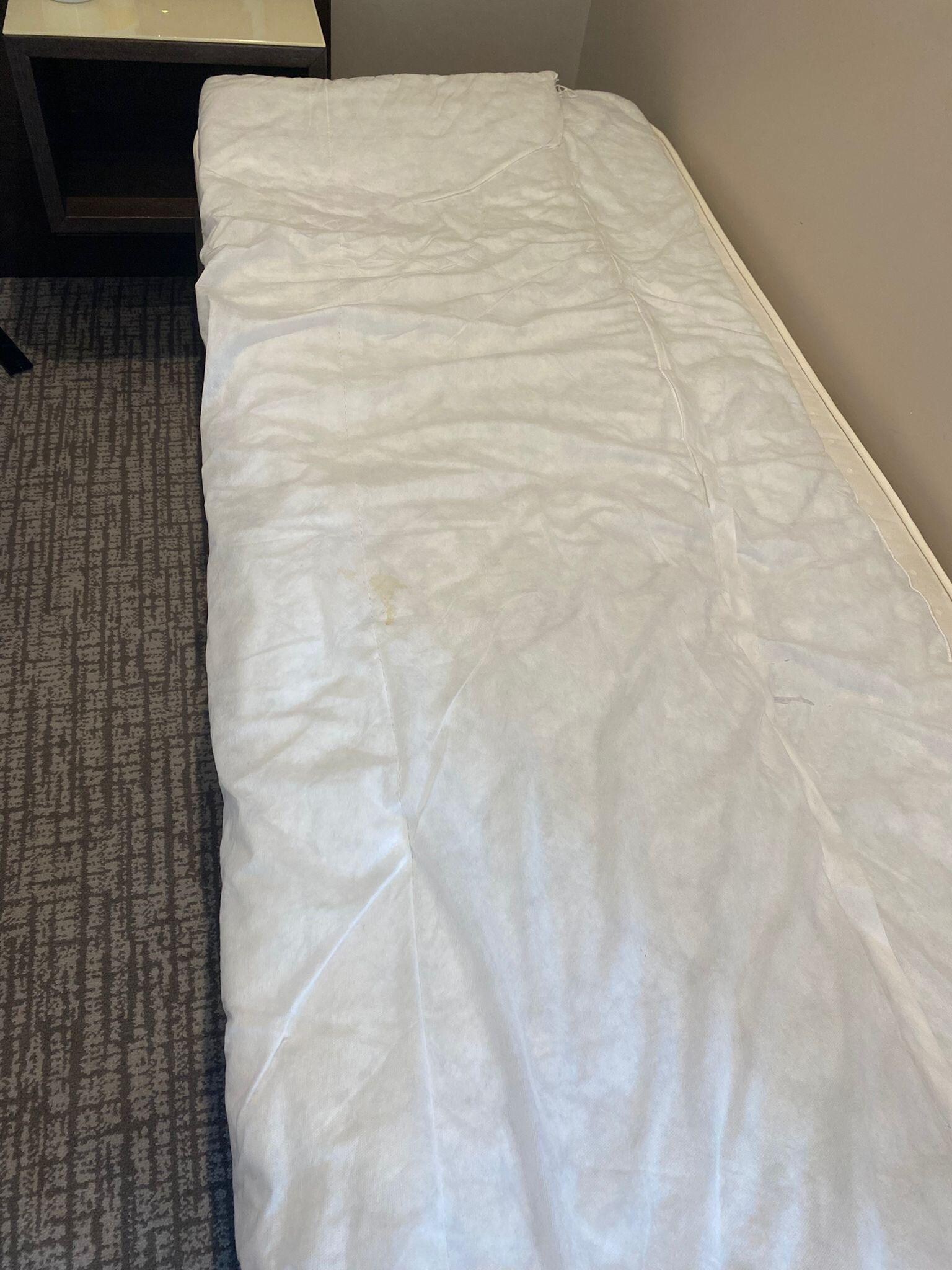 Urine soaked duvets