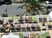 Very crowded sundeck with hardly umbrella's. And if you manage to fight off another person and get an umbrella? It does not work and stay up. Nobody there to help you!