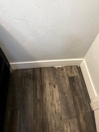 Paint splatters on the floor