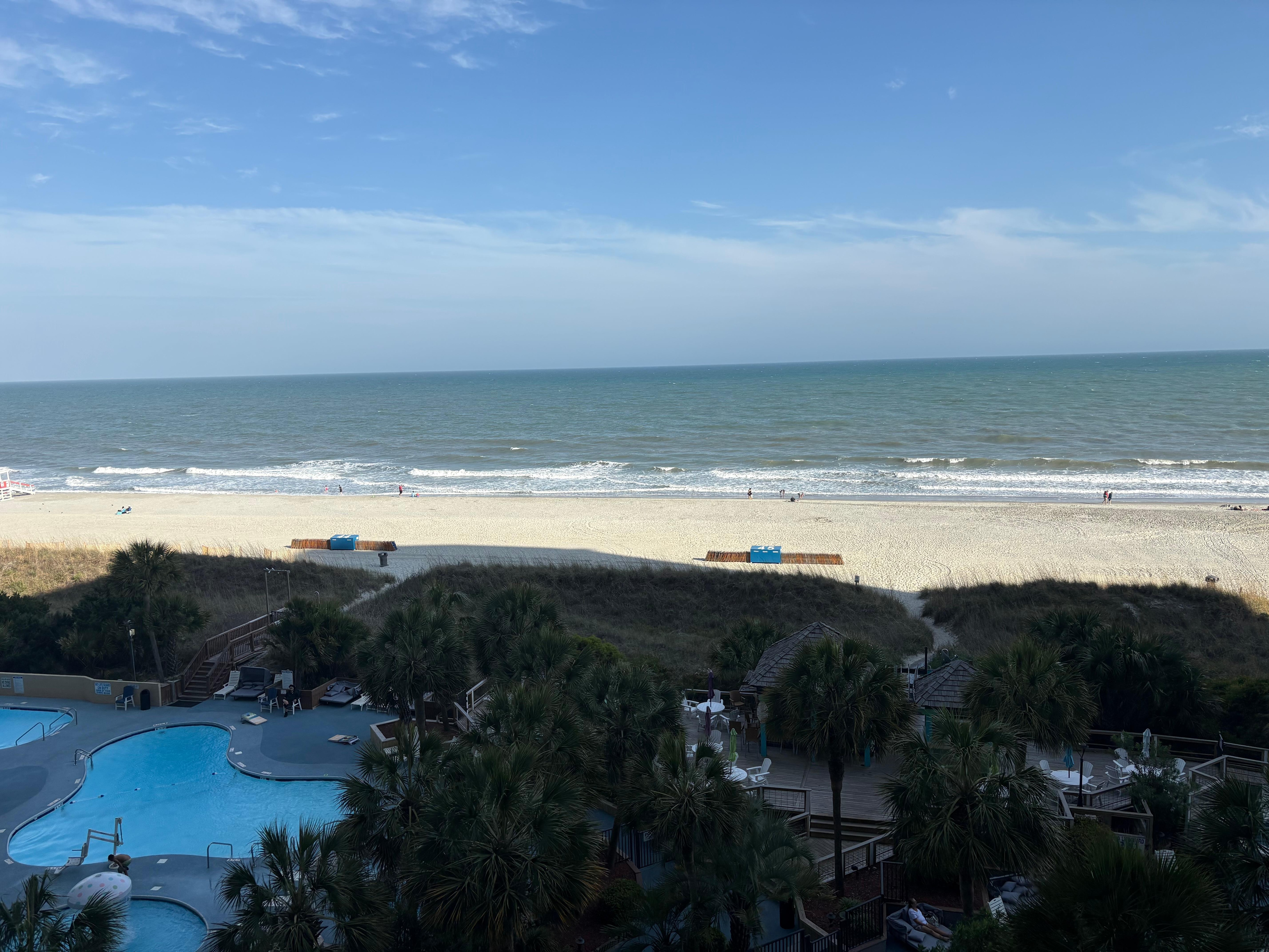 The view from the balcony in the evenings.