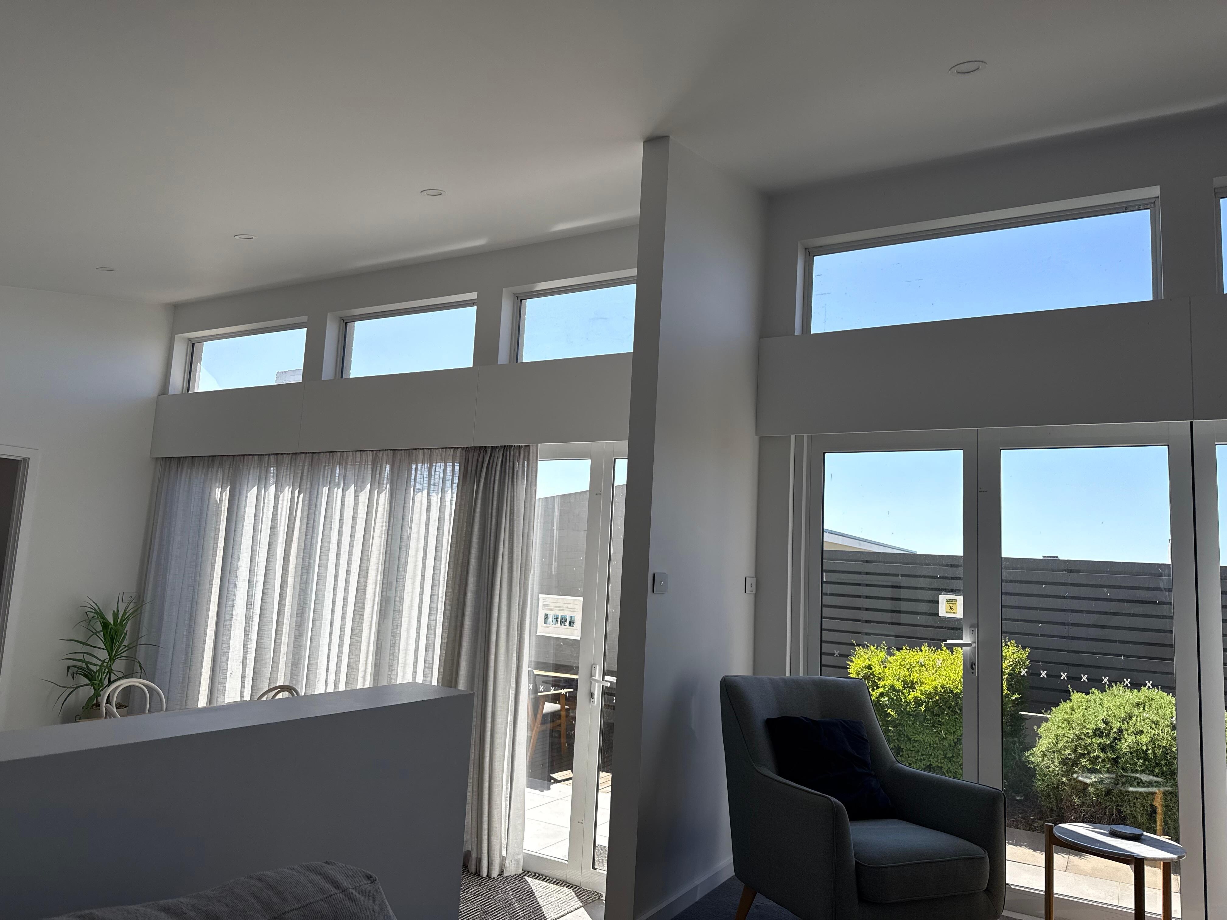 The living room kitchen and dining area open onto a lovely patio that is very private. 