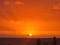 Coucher de soleil a la plage santocha