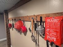 Pots and pans in kitchen