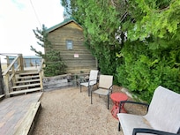 Looking towards the cabin.