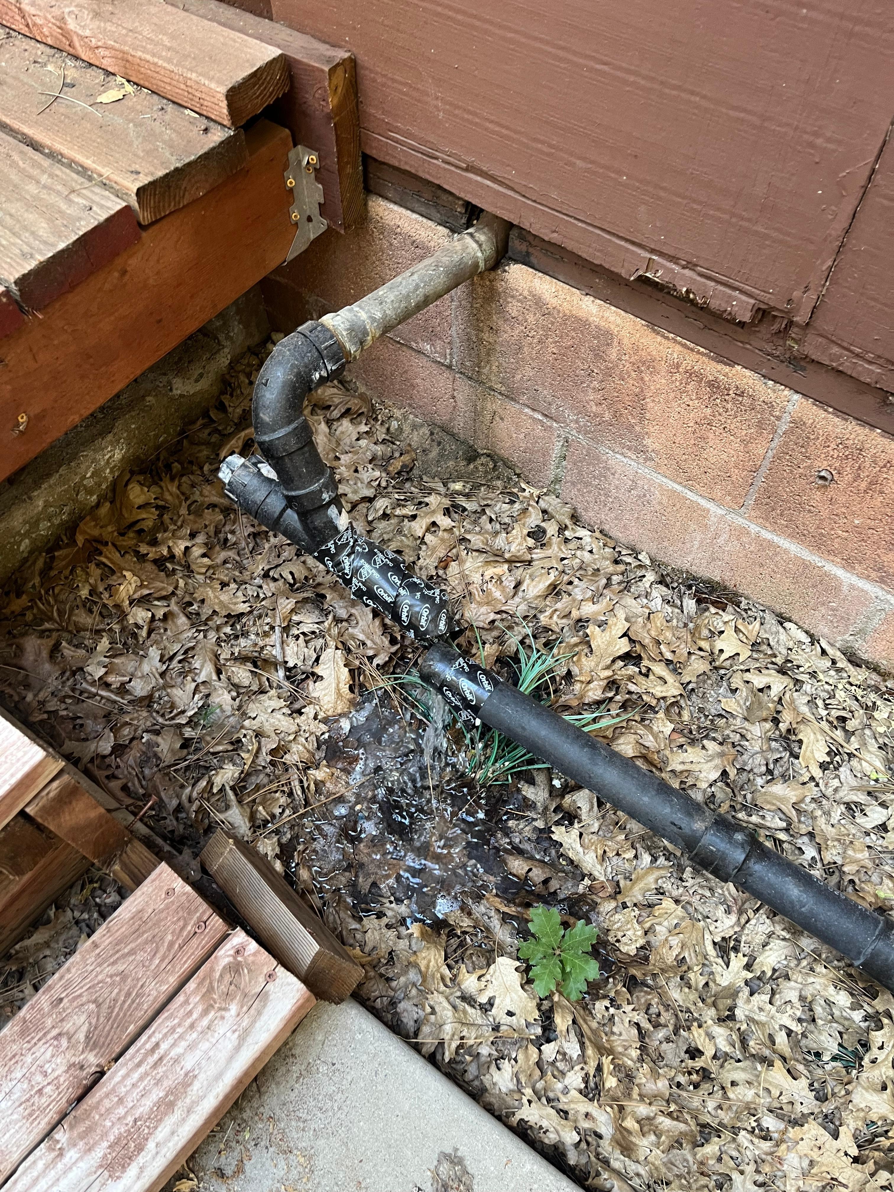 Cracked drain pipe from kitchen sink
