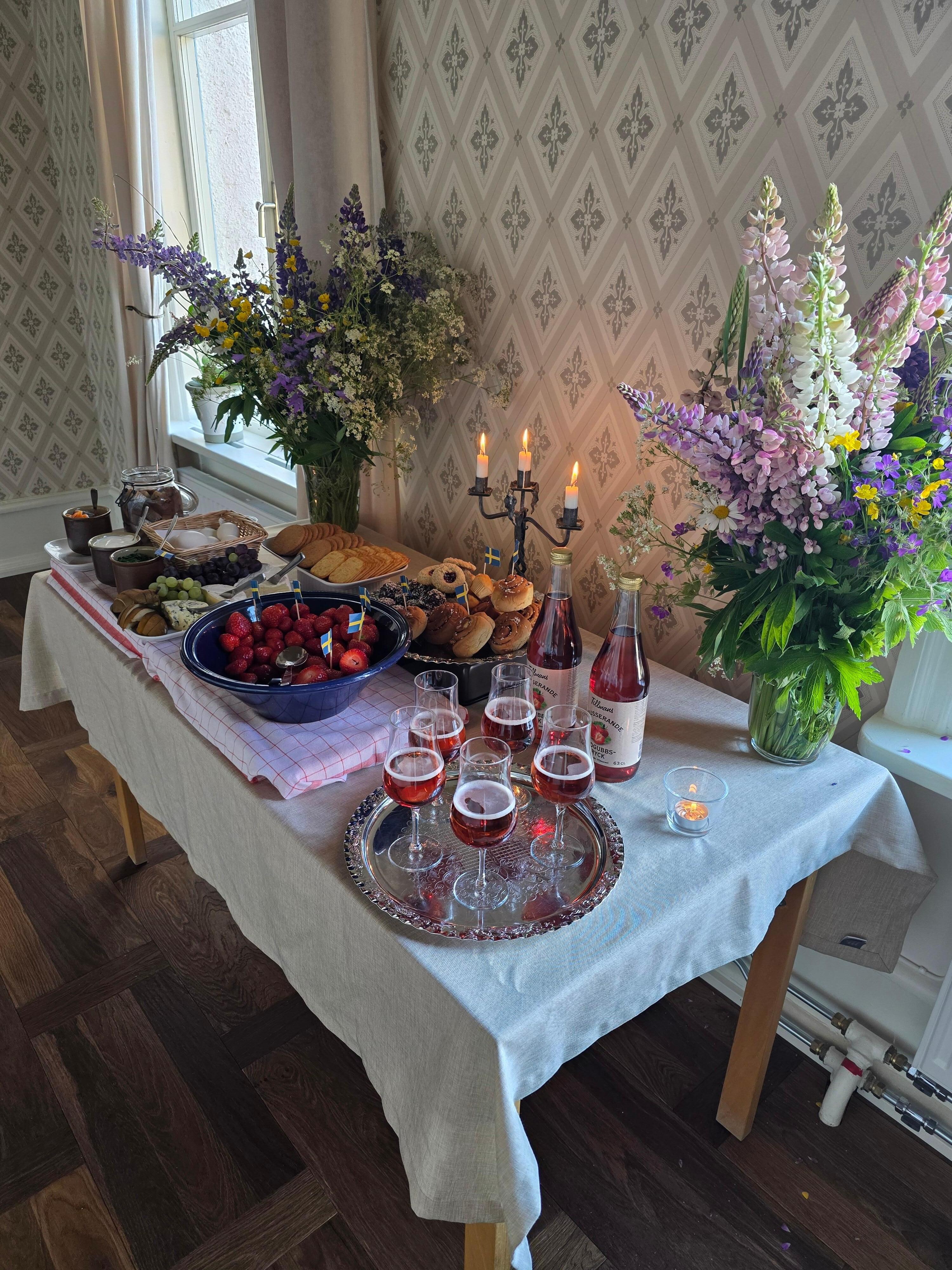 Del av frukostbuffén.