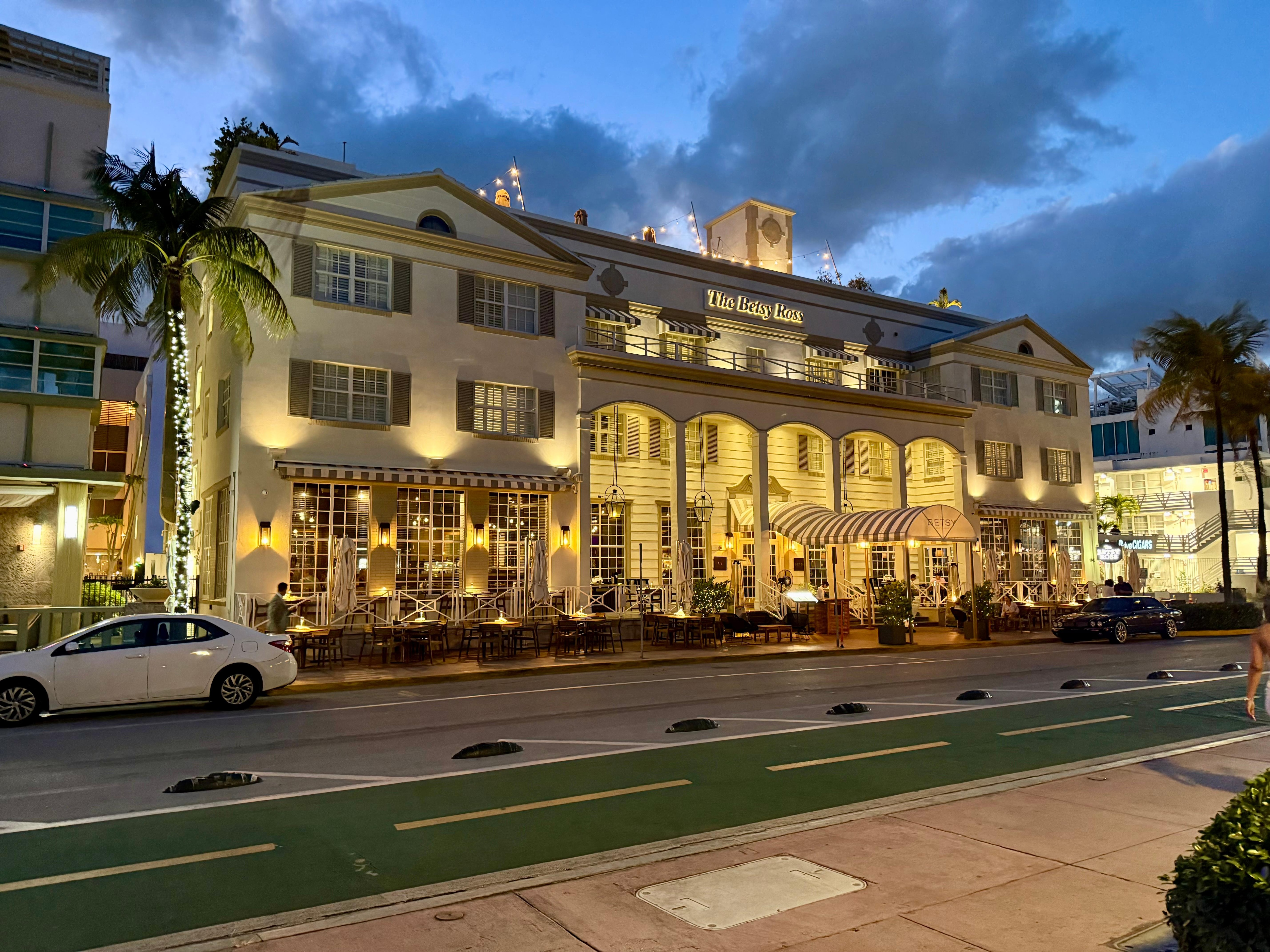 The Betsy at night 