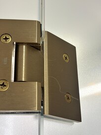 1 of 2 areas I found in my shower with hair left when I arrived.