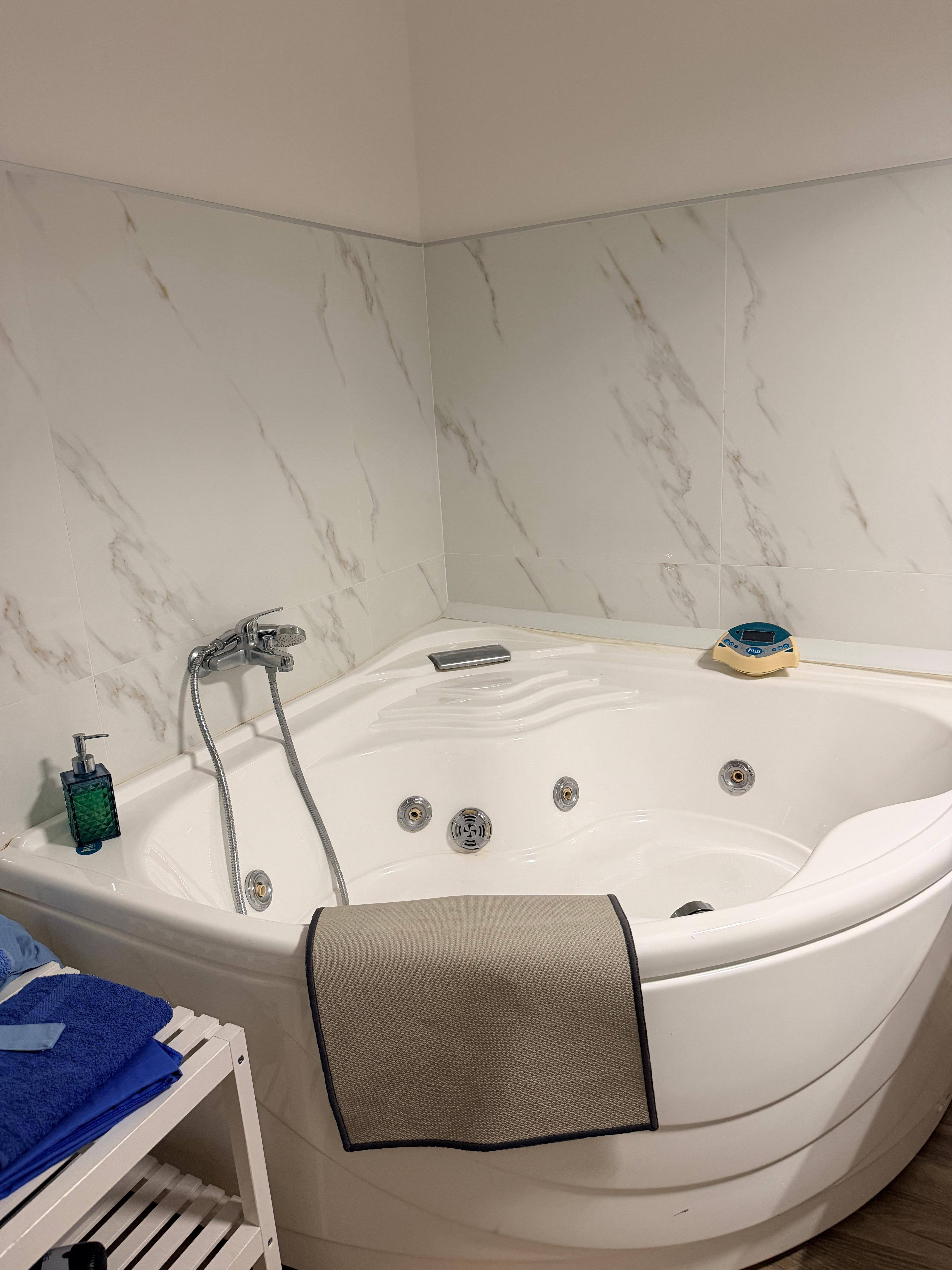 Spa tub in the room. 