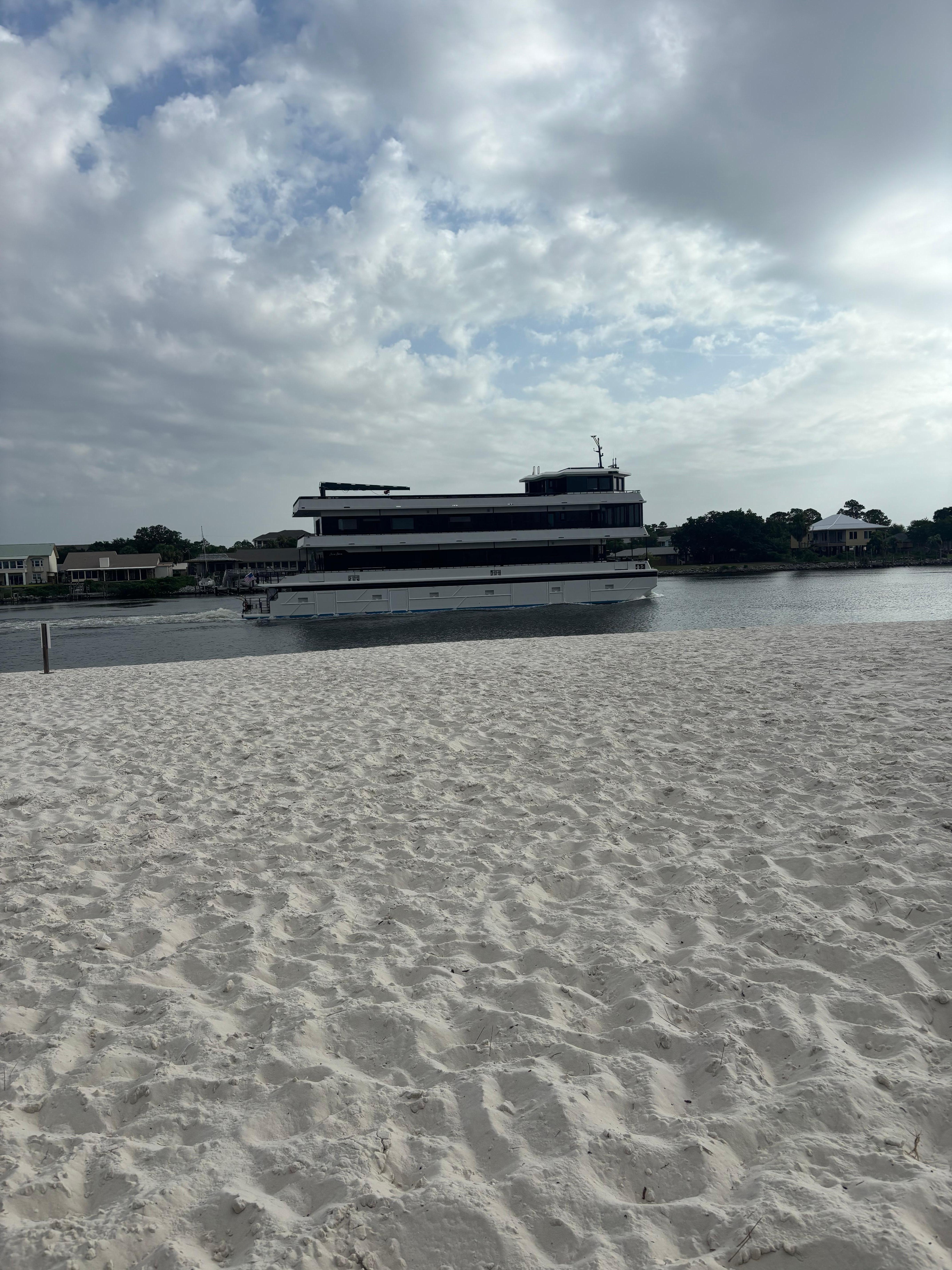 Barge coming through 