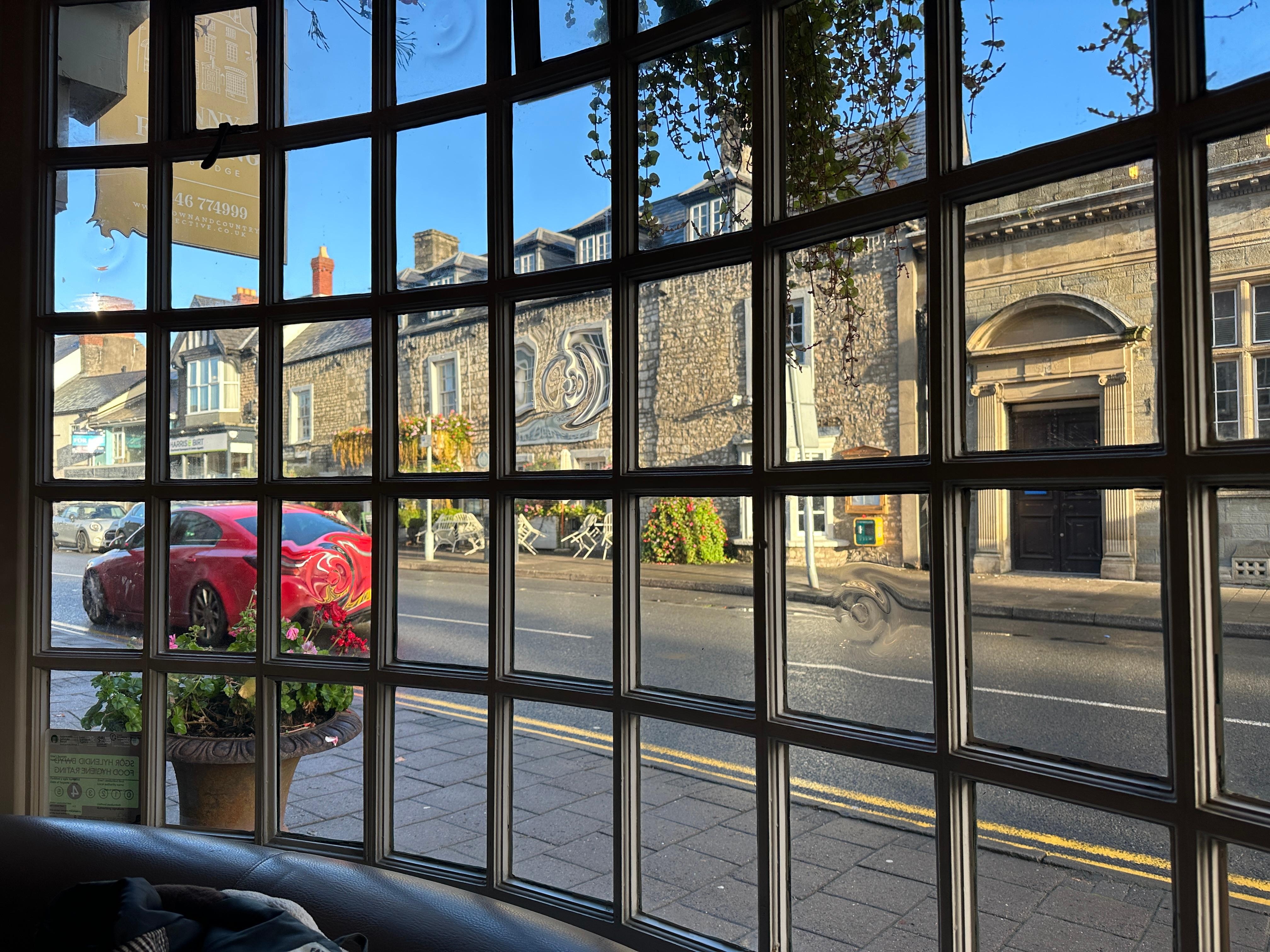 Hotel view from the breakfast restaurant. 