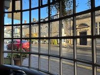 Hotel view from the breakfast restaurant.
